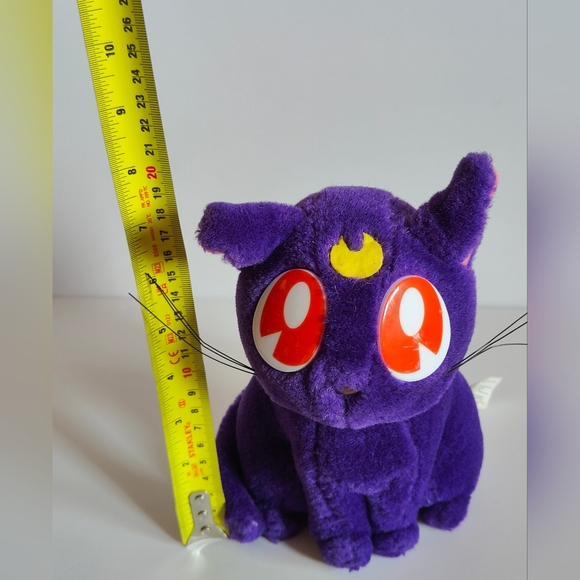 Vintage Authentic 1996 Sailor Moon Luna Purple Cat Plush Toy - Picture 5 of 6